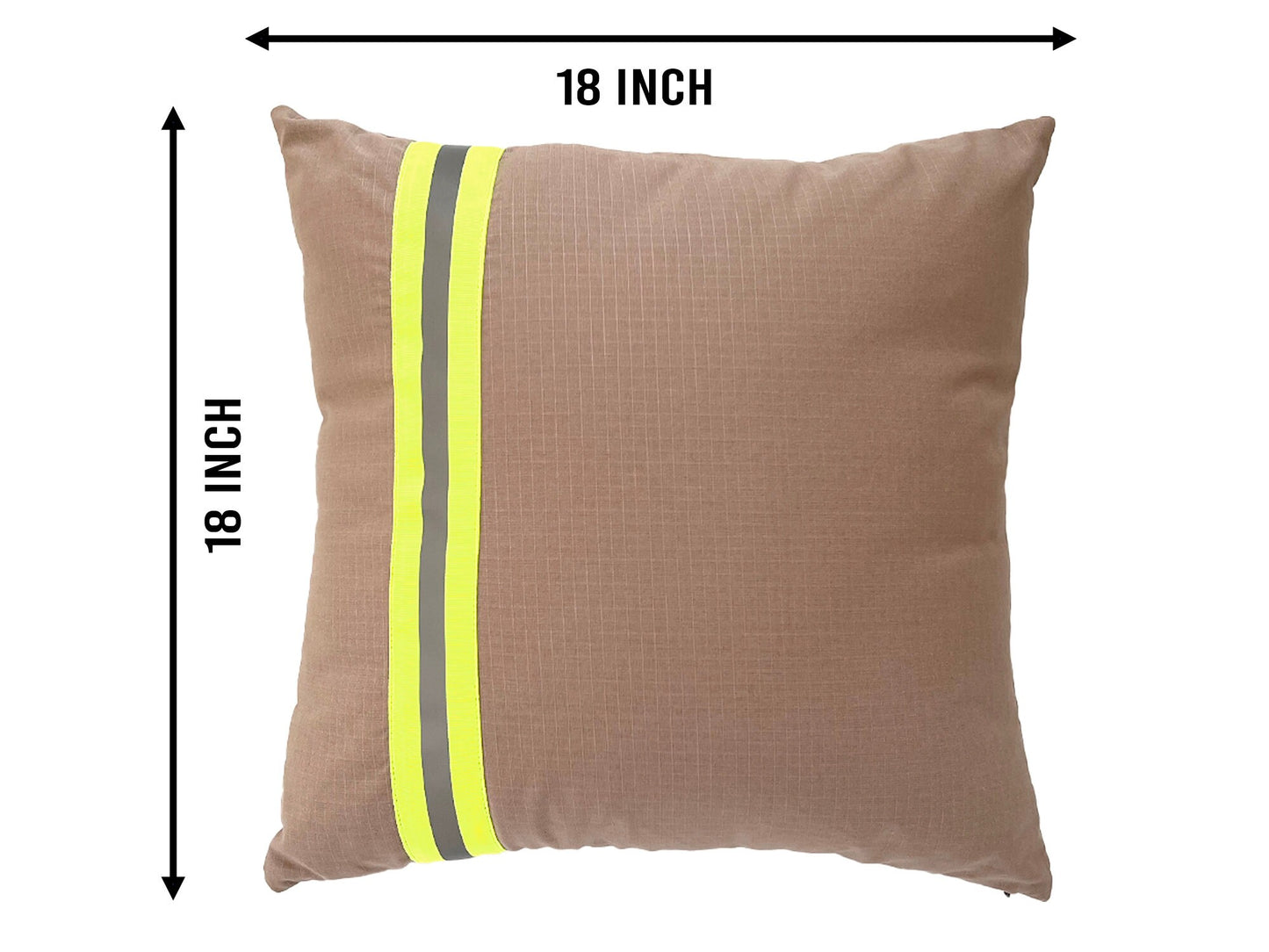 Personalized Firefighter 18" Square Pillow Cover with Maltese Cross and Your Name or Text