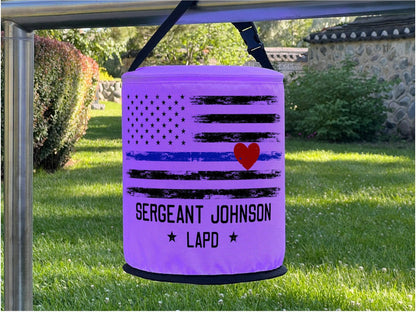 Thin Blue Line Police Officer - Indoor or Outdoor LED Decoration