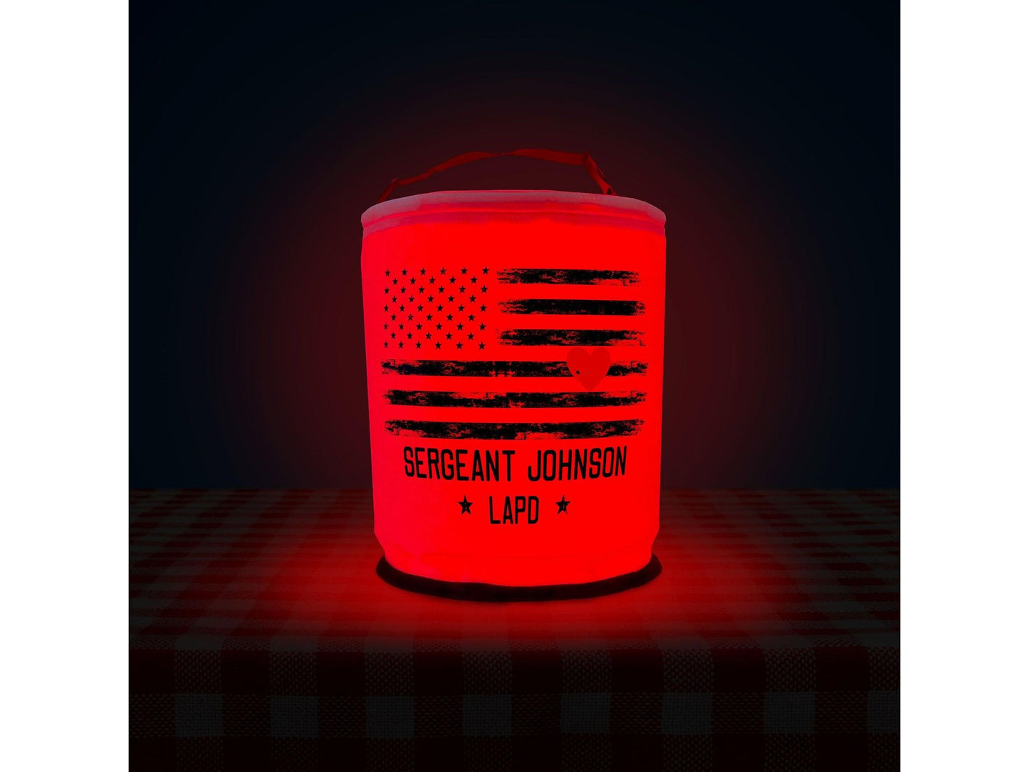 Thin Blue Line Police Officer - Indoor or Outdoor LED Decoration