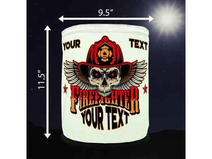 Firefighter Winged Skull LED Decoration
