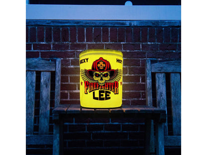 Firefighter Winged Skull LED Decoration