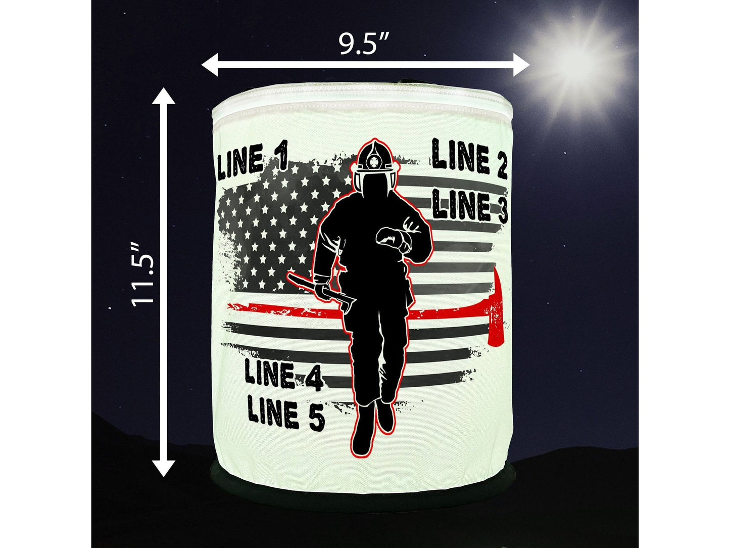 Thin Red Line Firefighter LED Lantern