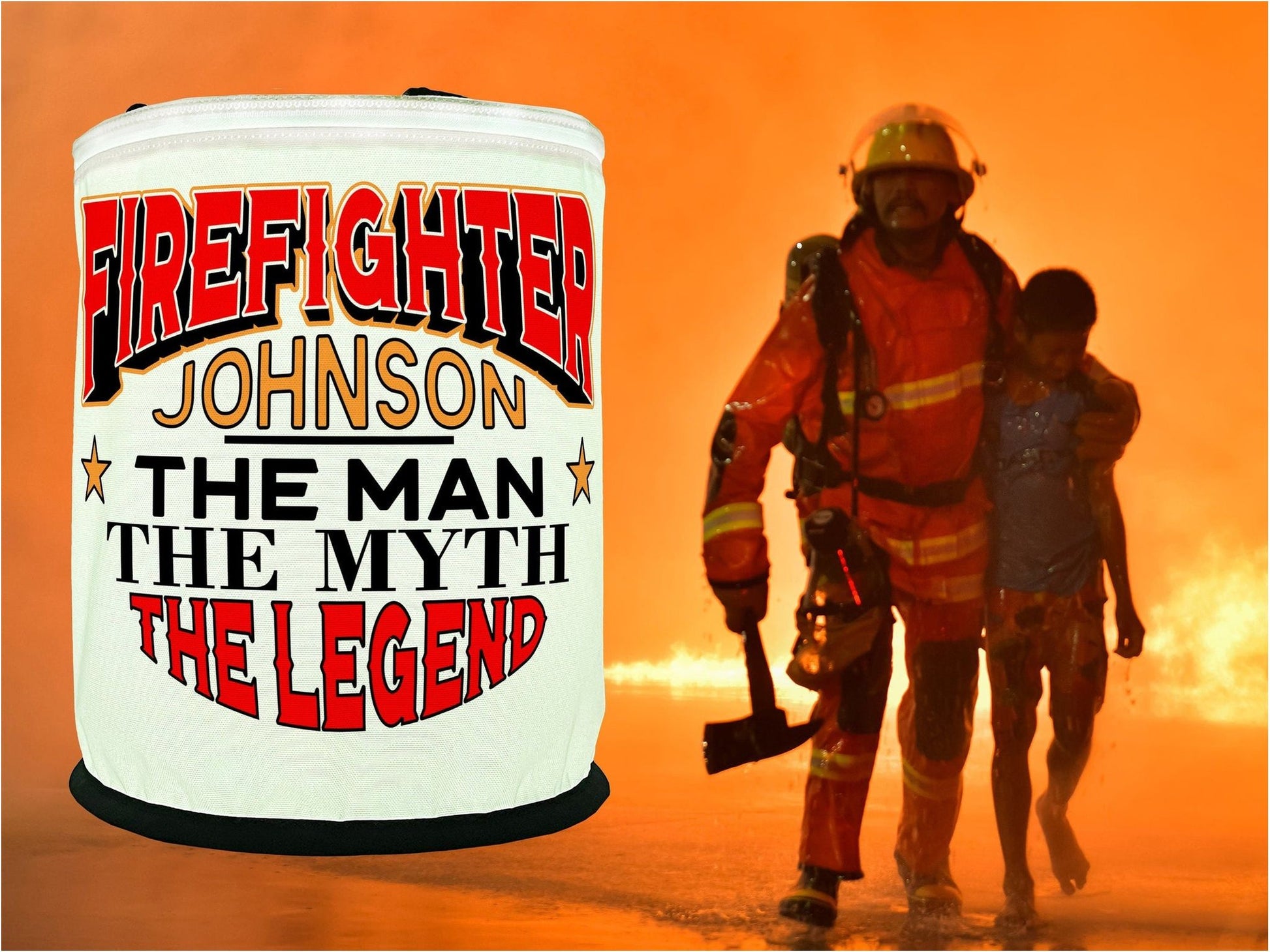 Firefighter The Man The Myth The Legend LED Lantern