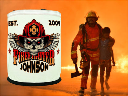 Firefighter Winged Skull LED Decoration