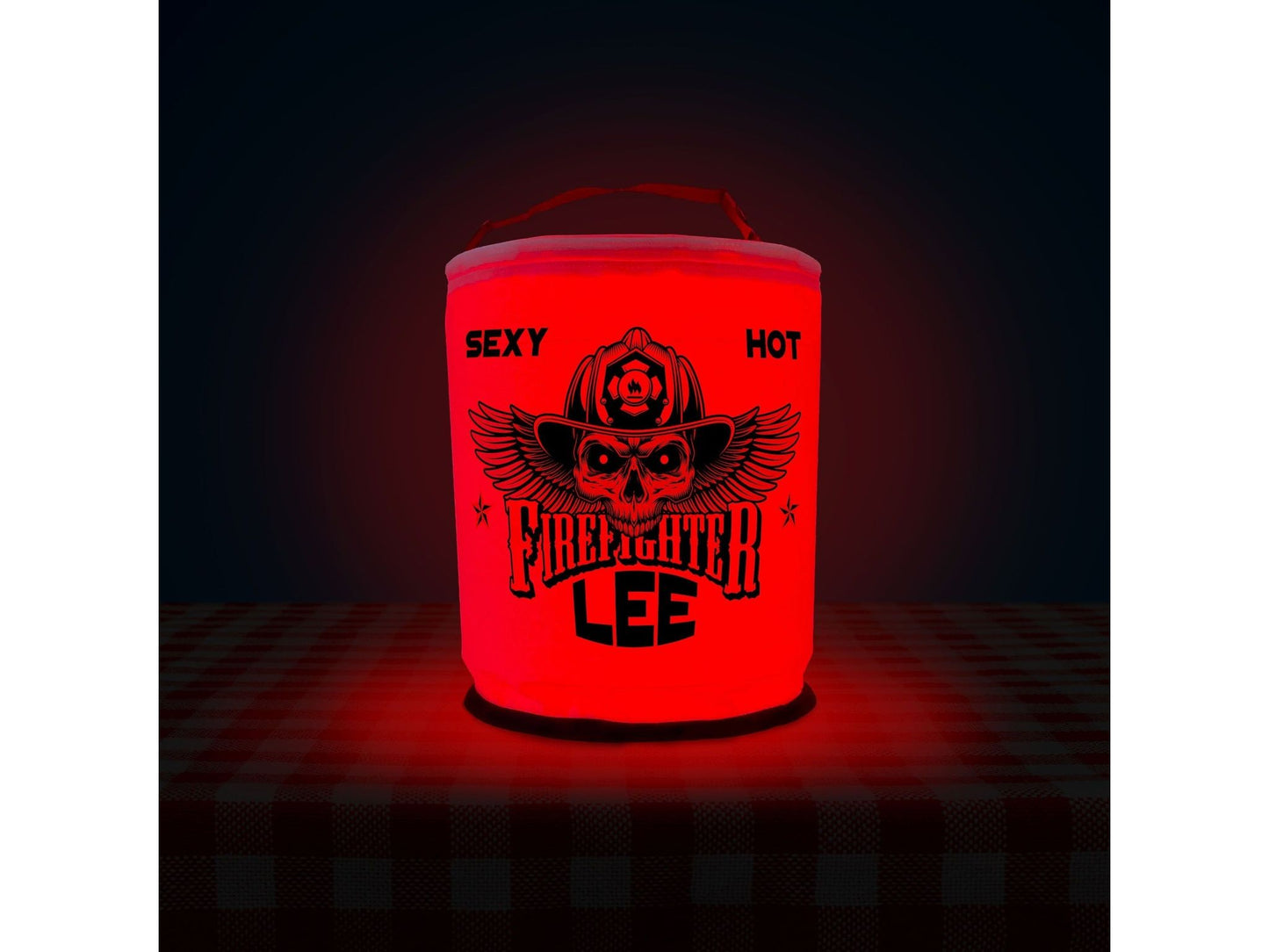 Firefighter Winged Skull LED Decoration