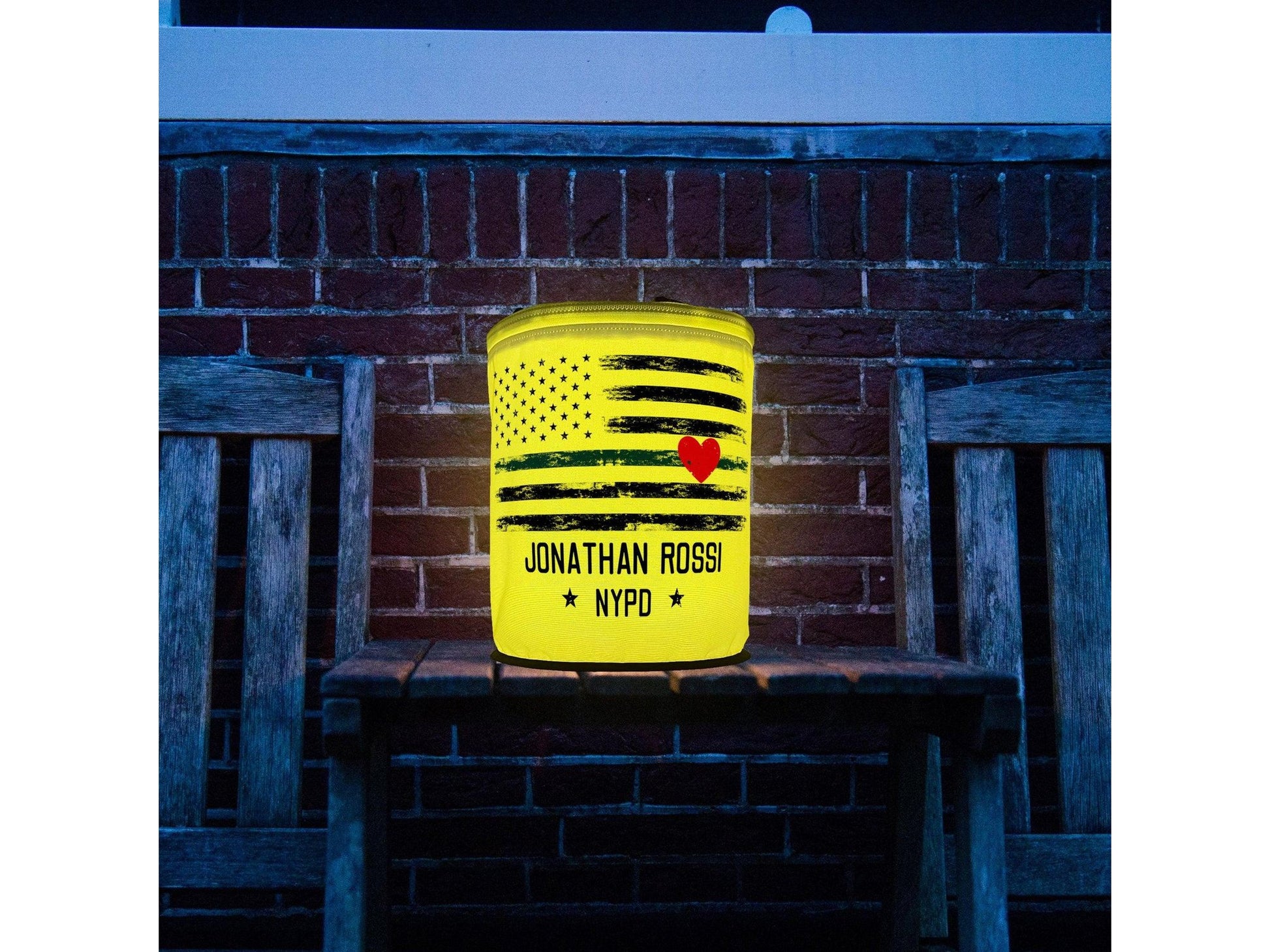 Thin Blue Line Police Officer - Indoor or Outdoor LED Decoration