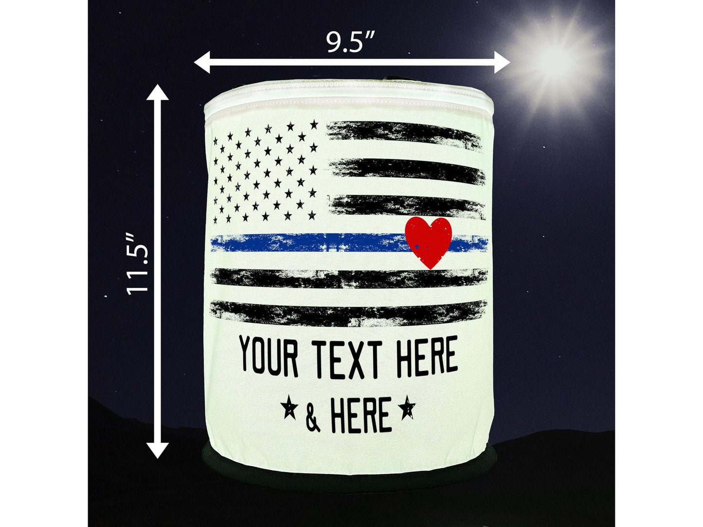 Thin Blue Line Police Officer - Indoor or Outdoor LED Decoration