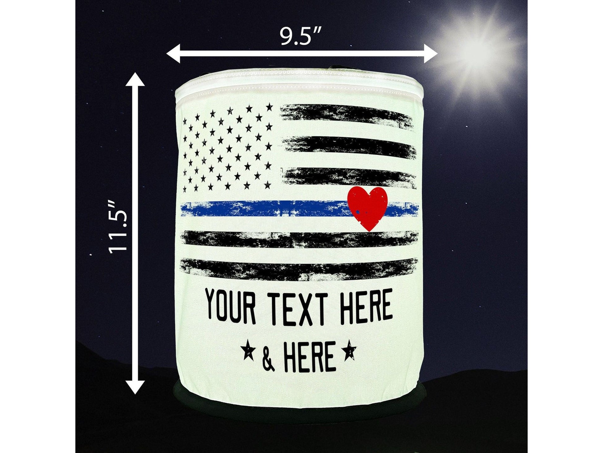 Thin Blue Line Police Officer - Indoor or Outdoor LED Decoration