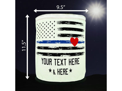 Thin Blue Line Police Officer - Indoor or Outdoor LED Decoration