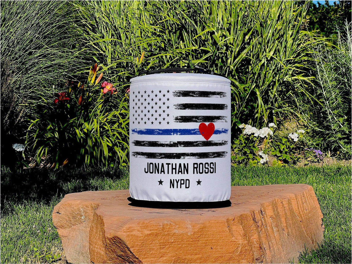Thin Blue Line Police Officer - Indoor or Outdoor LED Decoration