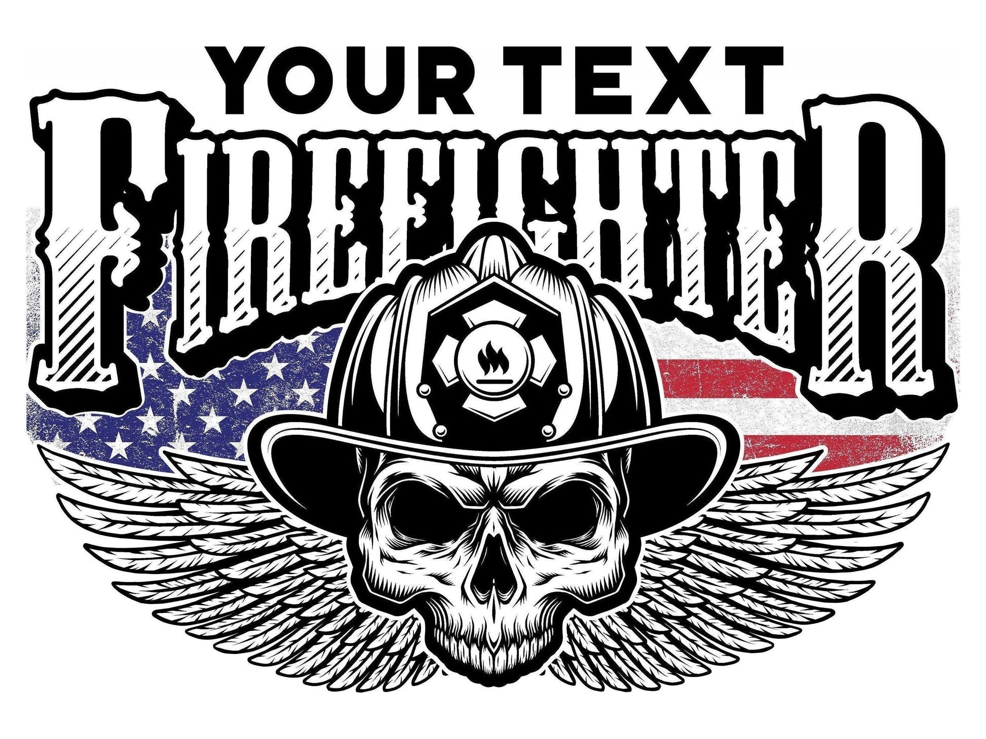 Winged Firefighter Skull Color Changing Lantern