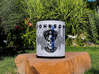 Winged Firefighter Skull Color Changing Lantern