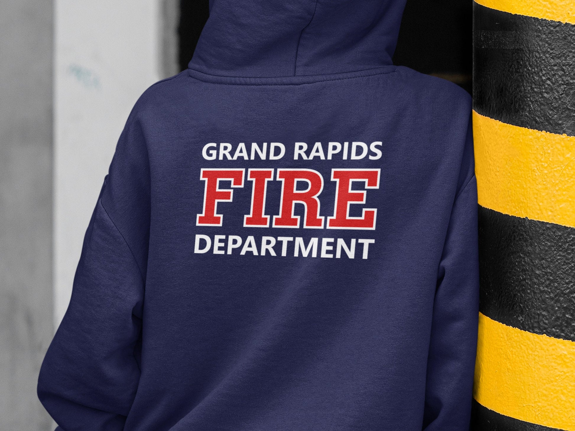 Firefighter Youth Hoodie with Maltese Cross and Name - Optional Fire Department on Back