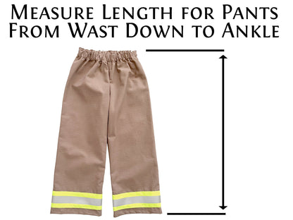 Firefighter Toddler Khaki Turnout Pants with Reflective Trim