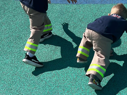 Firefighter Toddler Khaki Turnout Pants with Reflective Trim