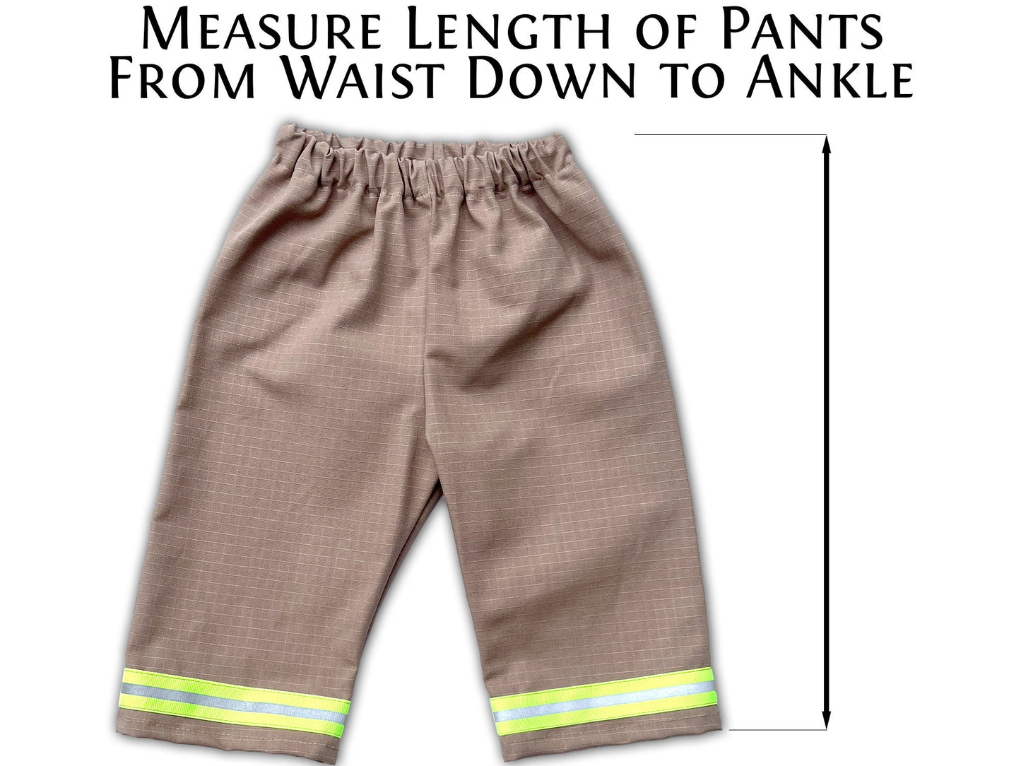 Firefighter Baby Khaki Turnout Pants with Reflective Trim