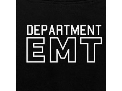 EMT Black Kids Hoodie with Star of Life and Personalized Name - Optional Department or City on Back
