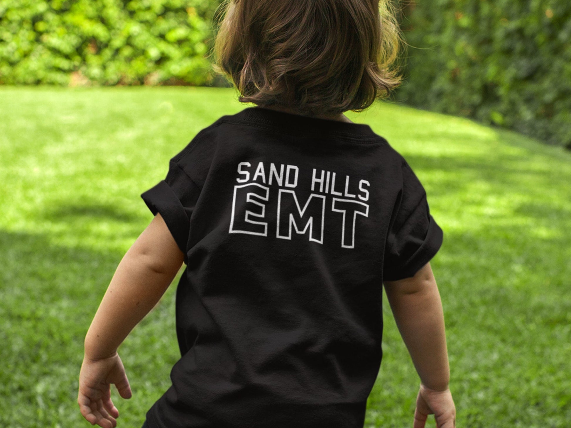 EMT Kids T-Shirt with Star of Life and Personalized Name - Optional Department or City on Back