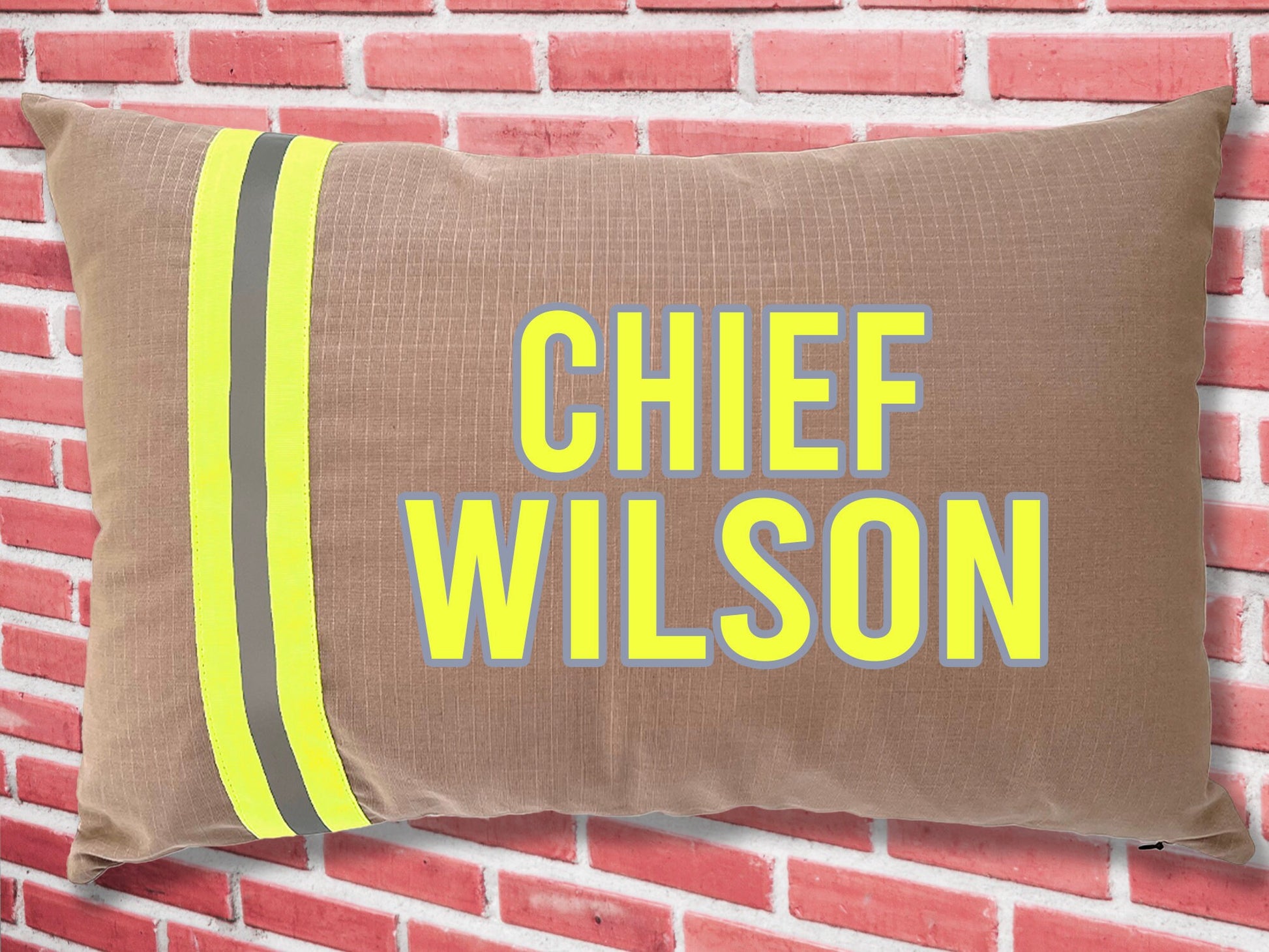 Personalized Firefighter 15" X 22" Oblong Pillow Cover with Your Name or Text