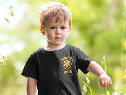 Paramedic Kids T-Shirt with Star of Life Badge and Personalized Name - Optional City or Department on Back