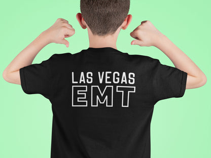Birthday EMT or EMS Youth T-Shirt with Star of Life, Age and, Name - Optional Name, Department or City on Back