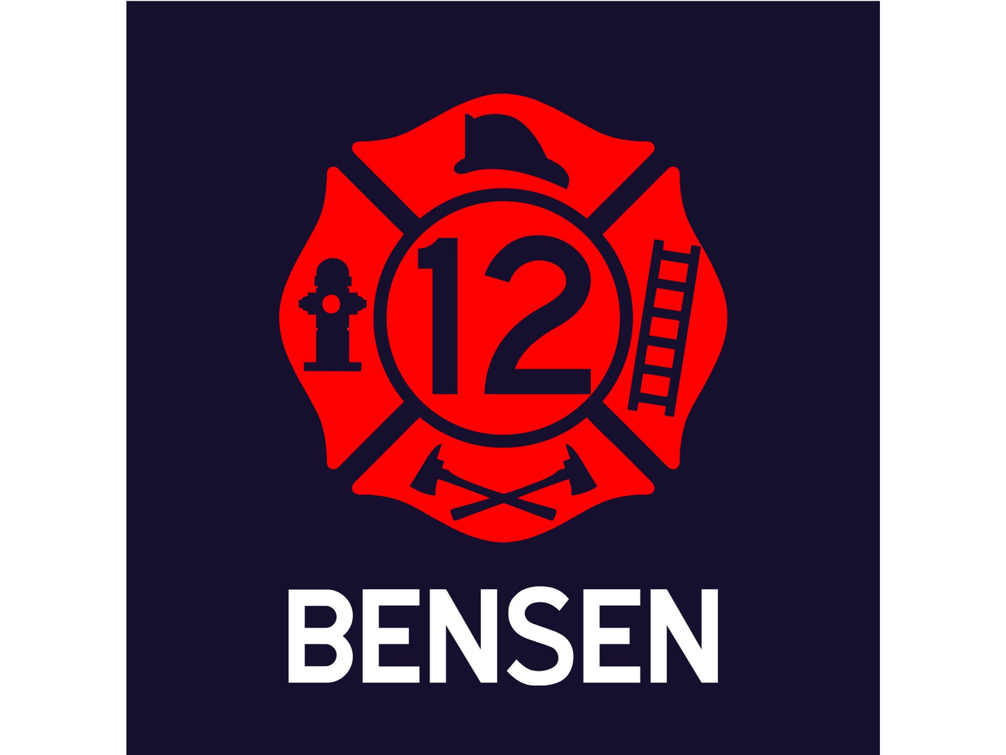 Firefighter Birthday Youth T-Shirt with Maltese Cross, Age, and Name - Optional Fire Department on Back