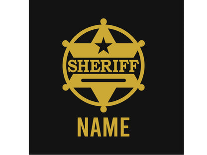 Sheriff Kids Hoodie with Shield and Name - Optional County Sheriff's Office on Back