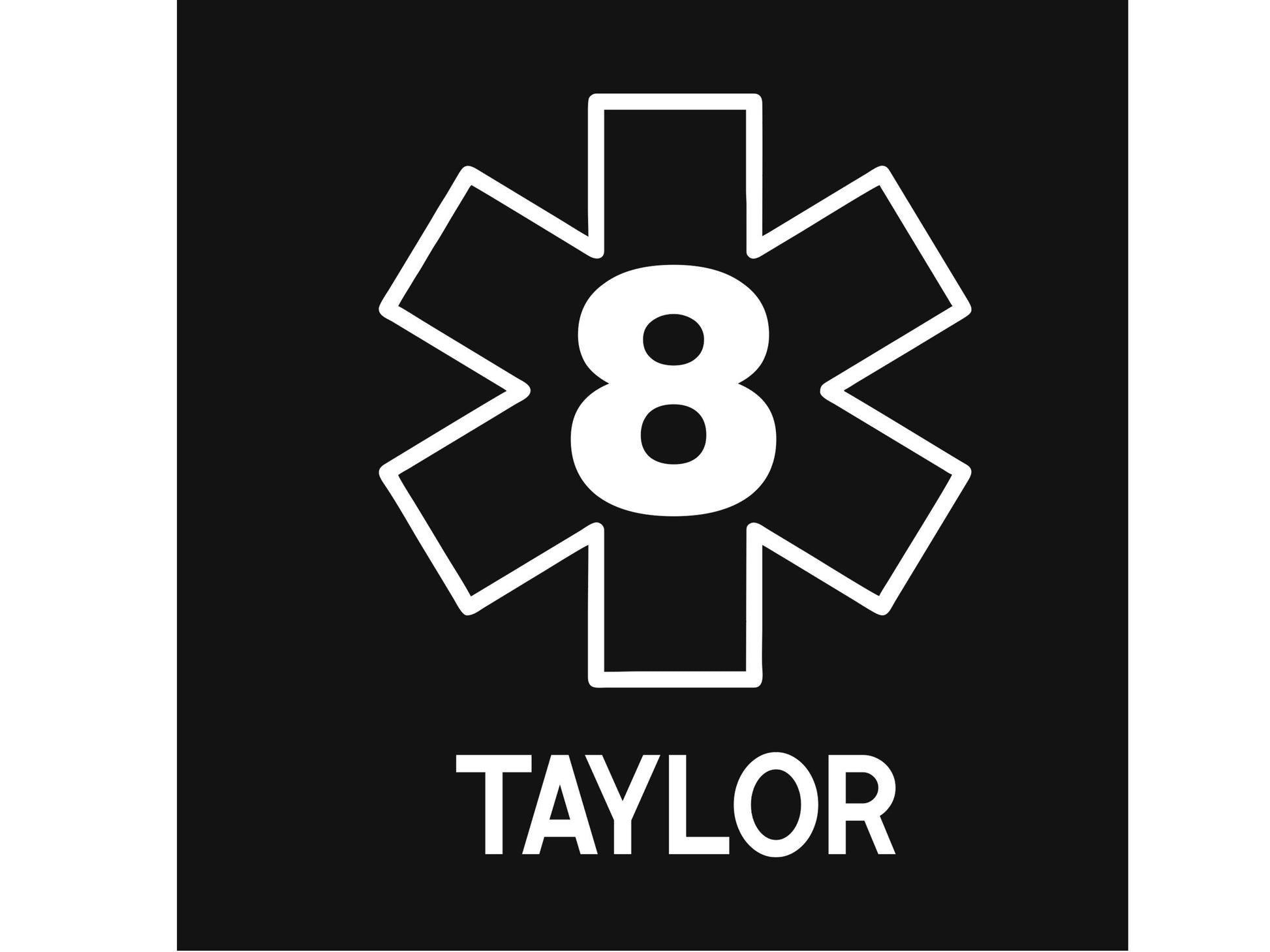 Birthday EMT or EMS Youth T-Shirt with Star of Life, Age and, Name - Optional Name, Department or City on Back