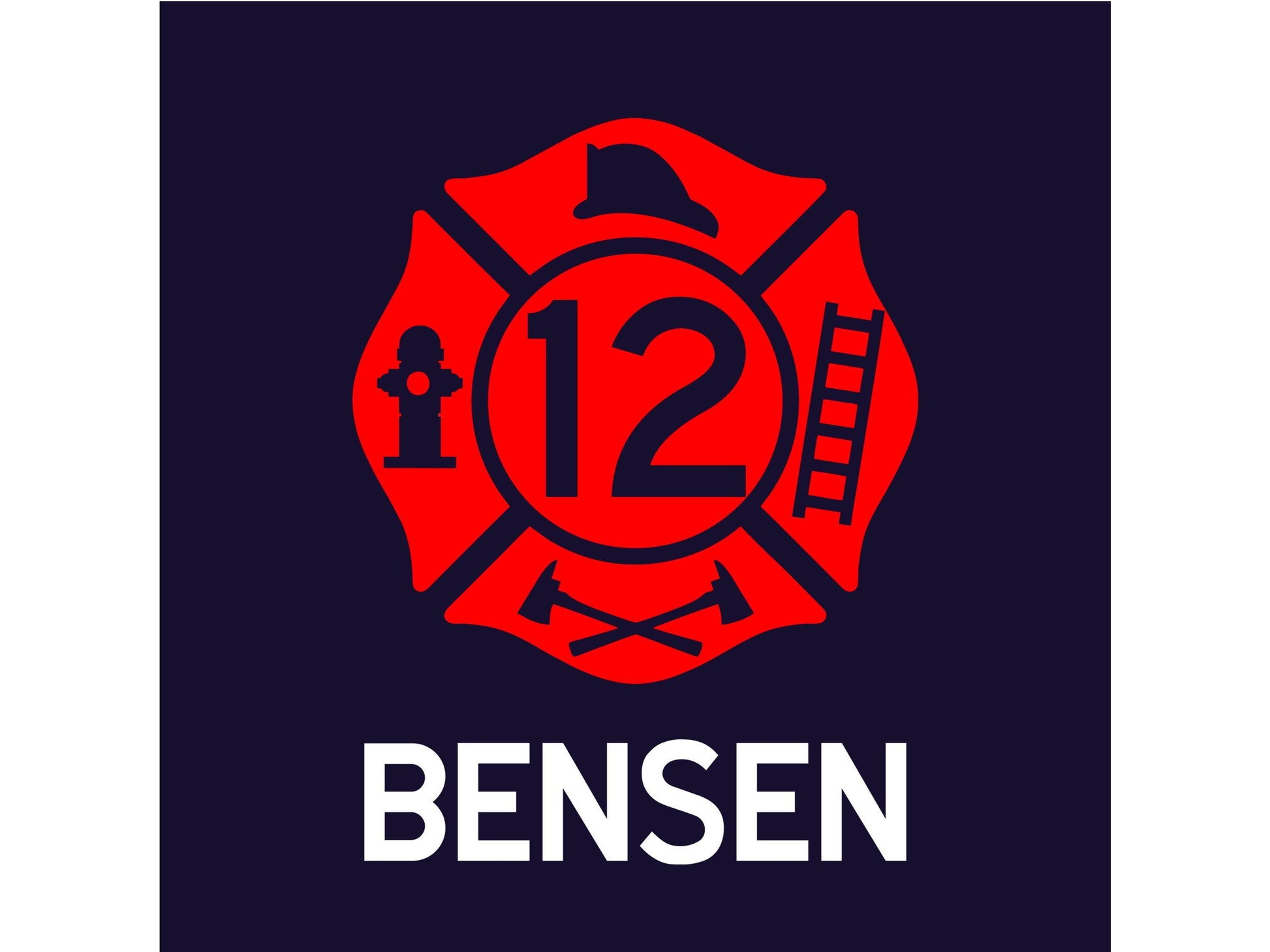 Birthday Firefighter Youth Hoodie with Maltese Cross, Age, and Name - Optional Fire Department on Back