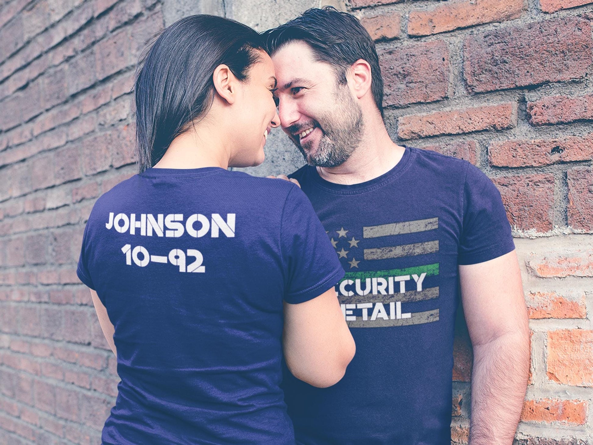 Personalized Border Security T-Shirt – Thin Green Line – Optional Custom Text on back - Adult Unisex