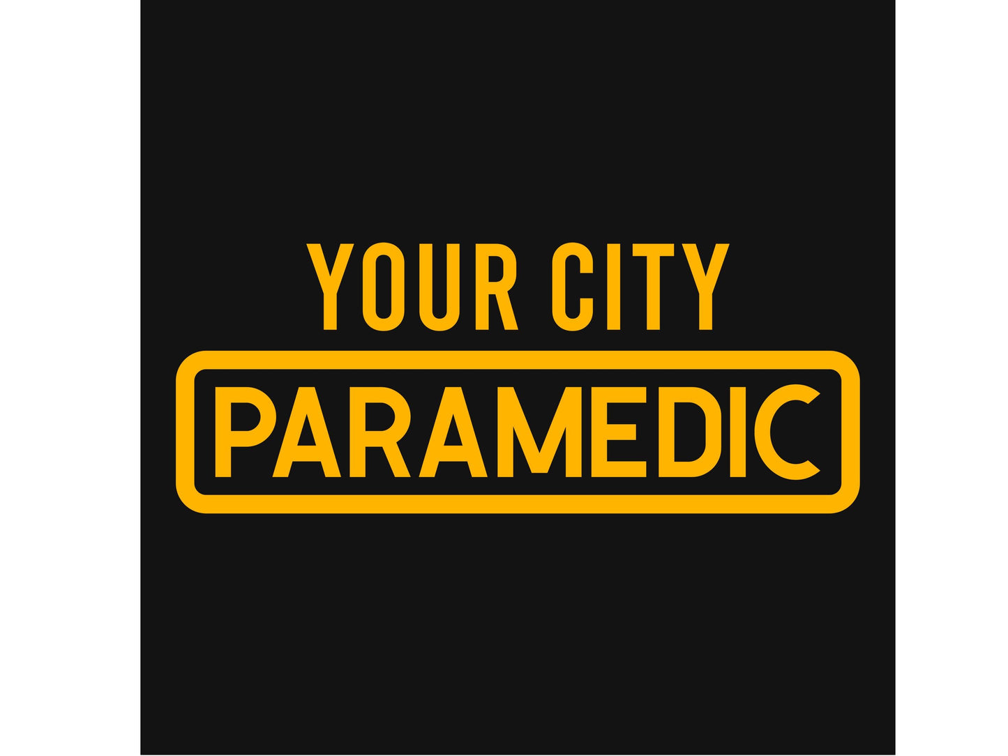 Paramedic Birthday Kids T-Shirt with Star of Life Badge, Age and Name - Optional City or Department on Back