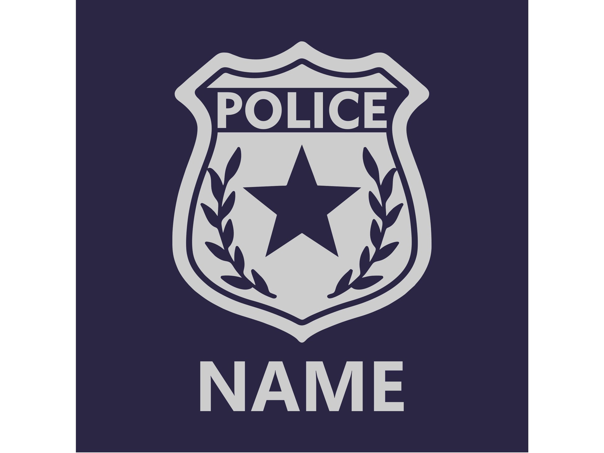 Police Youth Sized Hoodie in Navy with Badge and Name - Optional Police Department on Back