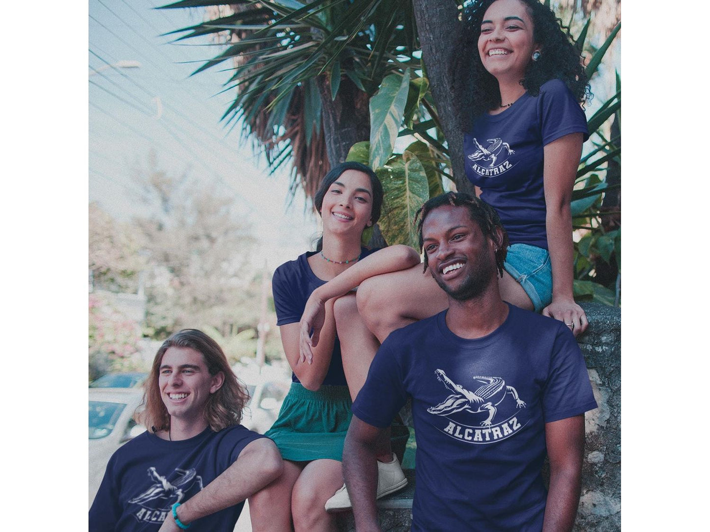 Navy Blue “Alligator Alcatraz” Adult Unisex T‑Shirt