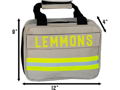 Personalized Firefighter Toiletry Bag/Shave Kit in Khaki with Your Name