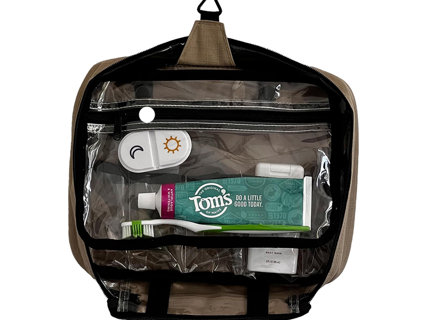 Personalized Firefighter Toiletry Bag/Shave Kit in Khaki with Your Name