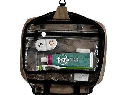Personalized Firefighter Toiletry Bag/Shave Kit in Khaki with Your Name