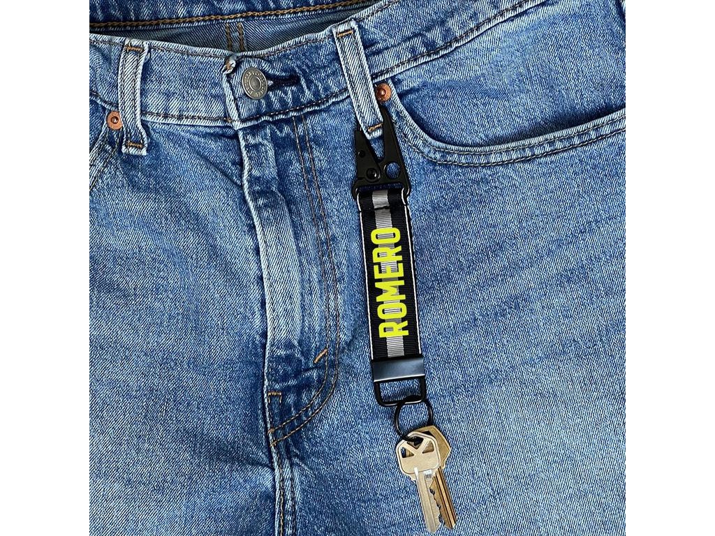 Corrections Thin Gray Line Keychain with Snap Hook - Personalized with Your Name or Other Text