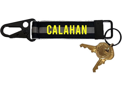 Corrections Thin Gray Line Keychain with Snap Hook - Personalized with Your Name or Other Text