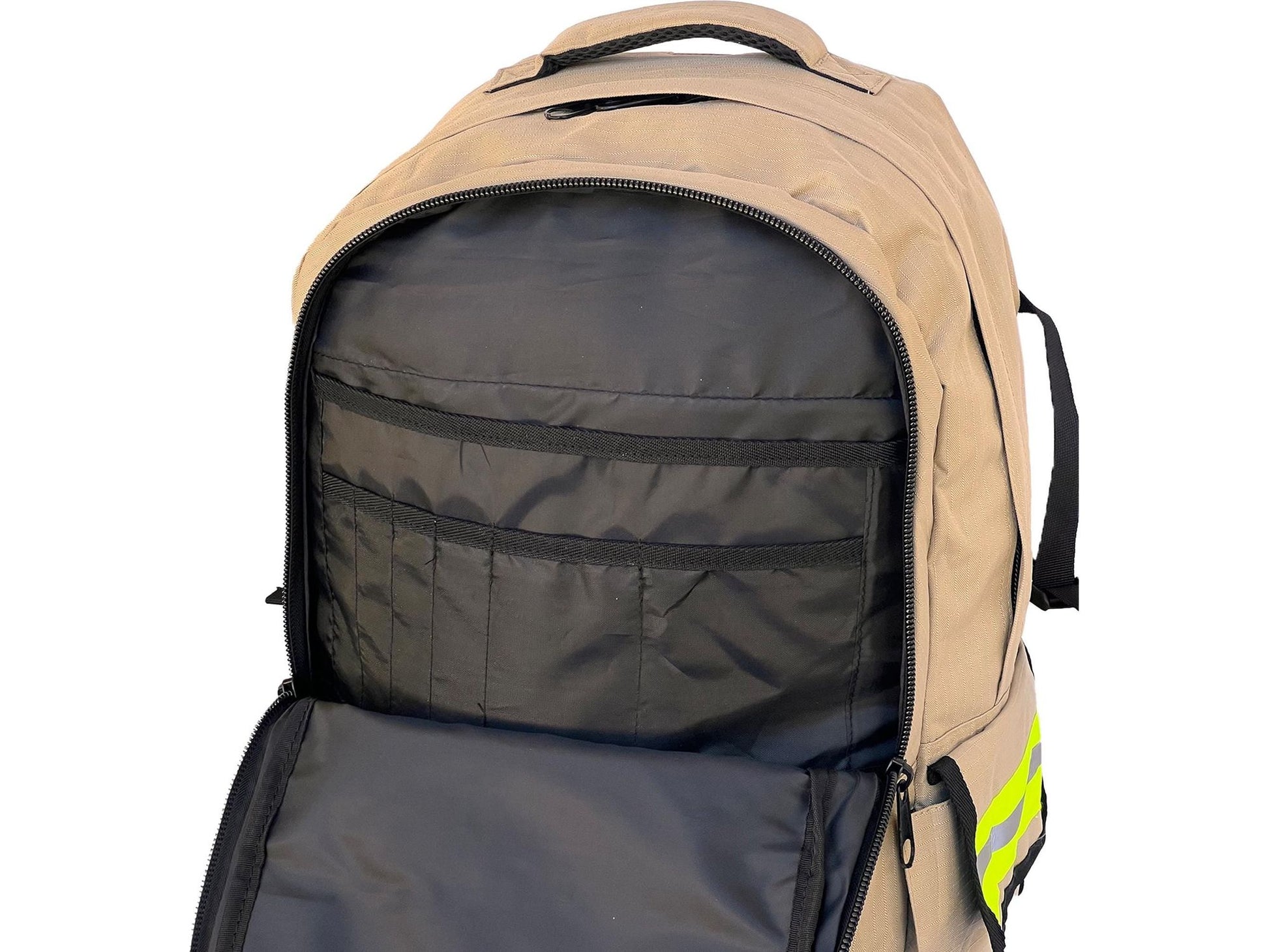 Personalized Firefighter Backpack & Computer Bag in Khaki with Your Name or Custom Text
