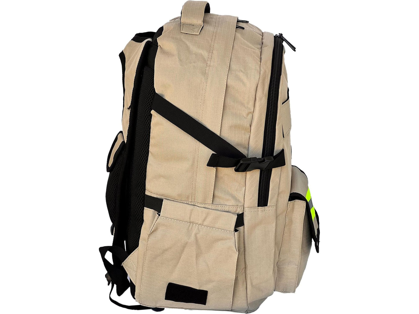 Personalized Firefighter Backpack & Computer Bag in Khaki with Your Name or Custom Text