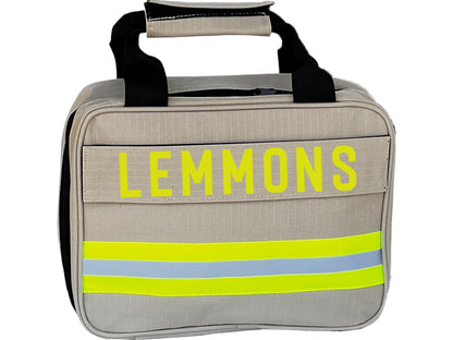 Personalized Firefighter Toiletry Bag/Shave Kit in Khaki with Your Name