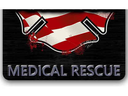 Firefighter Wall Sign Patriotic Maltese Cross Personalized with Your Custom Text